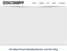 Tablet Screenshot of daytradinguniversity.com